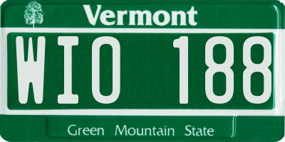VT license plate WIO188