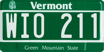 VT license plate WIO211