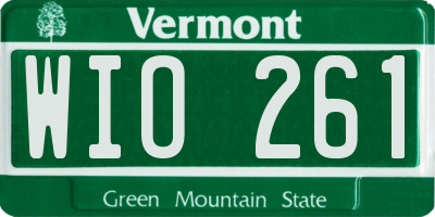 VT license plate WIO261