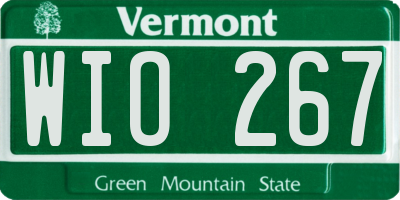 VT license plate WIO267