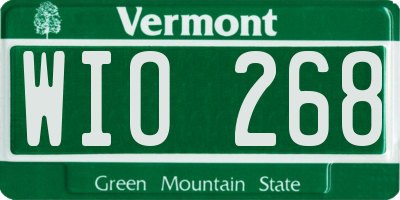 VT license plate WIO268
