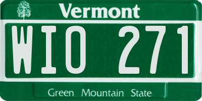 VT license plate WIO271