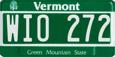 VT license plate WIO272