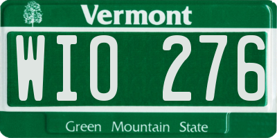 VT license plate WIO276
