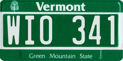 VT license plate WIO341