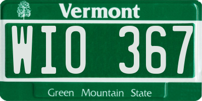 VT license plate WIO367