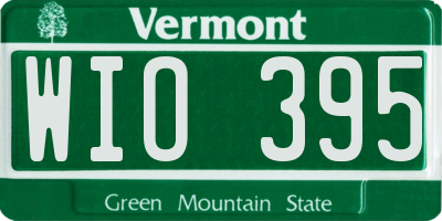 VT license plate WIO395