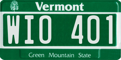VT license plate WIO401