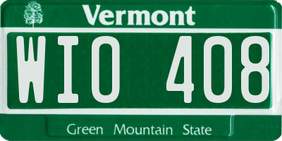VT license plate WIO408