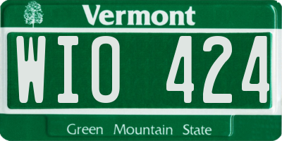 VT license plate WIO424