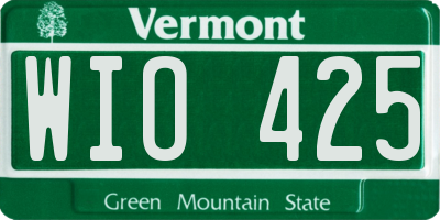 VT license plate WIO425