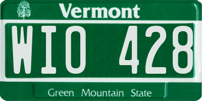 VT license plate WIO428