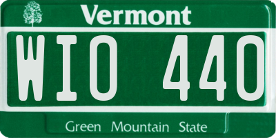 VT license plate WIO440
