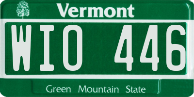 VT license plate WIO446
