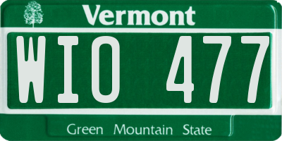 VT license plate WIO477
