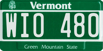 VT license plate WIO480