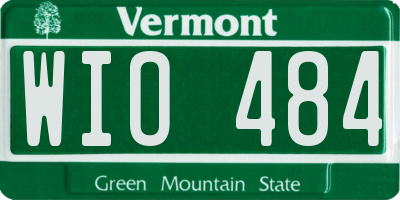 VT license plate WIO484