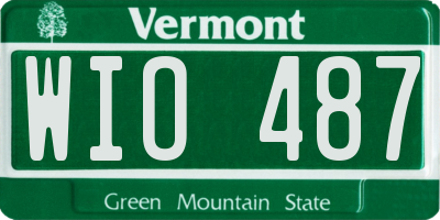 VT license plate WIO487