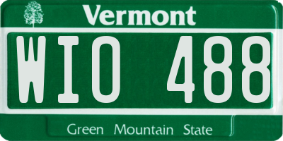 VT license plate WIO488