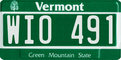 VT license plate WIO491