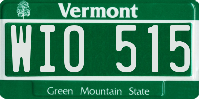 VT license plate WIO515
