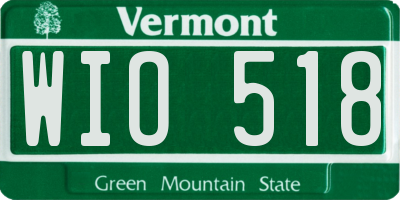 VT license plate WIO518