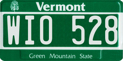 VT license plate WIO528