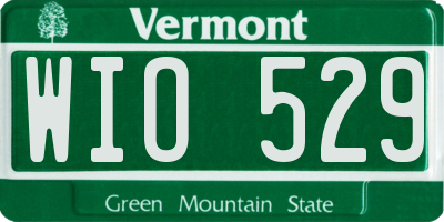 VT license plate WIO529