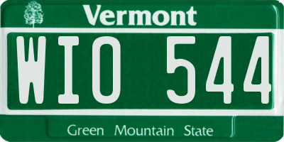 VT license plate WIO544