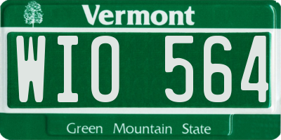 VT license plate WIO564