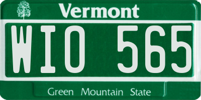 VT license plate WIO565