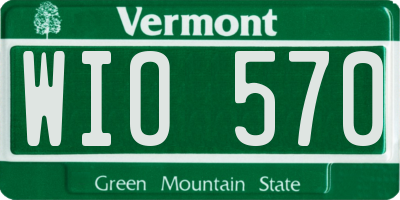 VT license plate WIO570
