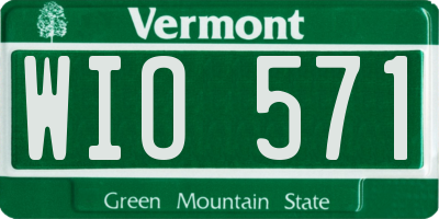 VT license plate WIO571