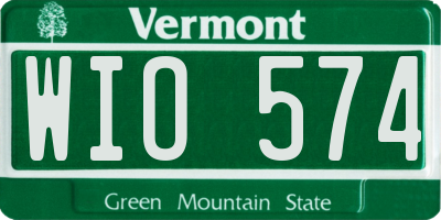 VT license plate WIO574