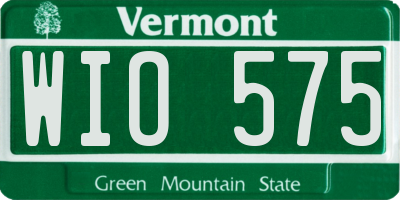 VT license plate WIO575