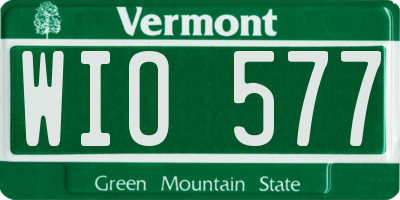 VT license plate WIO577