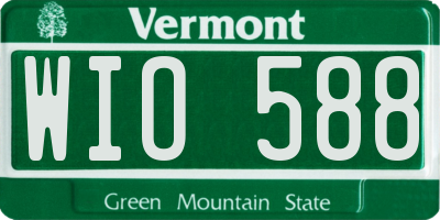VT license plate WIO588