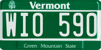 VT license plate WIO590