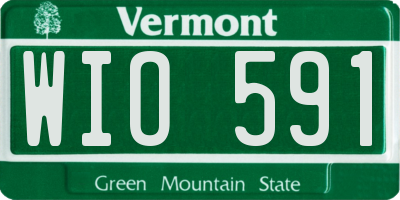 VT license plate WIO591