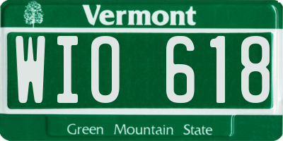 VT license plate WIO618
