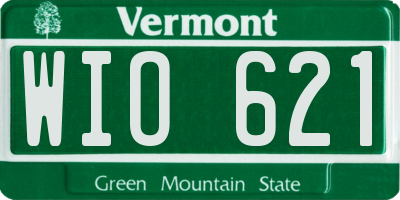 VT license plate WIO621