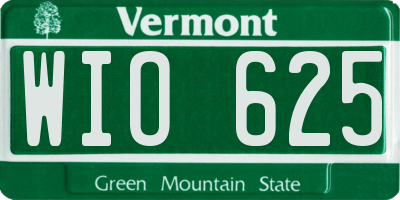 VT license plate WIO625