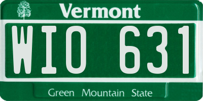 VT license plate WIO631