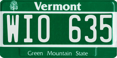 VT license plate WIO635