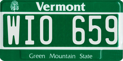 VT license plate WIO659