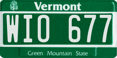 VT license plate WIO677