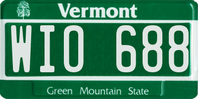 VT license plate WIO688
