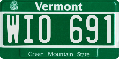 VT license plate WIO691