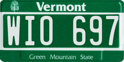 VT license plate WIO697