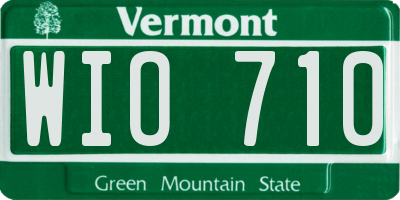 VT license plate WIO710